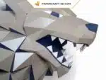 Papercraft loup Stark origami papier 3D, weergave 5