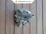 Papercraft loup Stark origami papier 3D, weergave 7