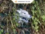 Papercraft loup Stark origami papier 3D, weergave 8