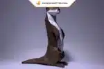 Papercraft loutre en origami de papier 3D à télécharger et fabriquer soi-même, weergave 2