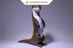 Papercraft loutre en origami de papier 3D à télécharger et fabriquer soi-même