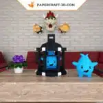 Papercraft Lumalee Mario en origami papier 3D pour décoration murale - templates en format PDF, DXF et SVG, weergave 2