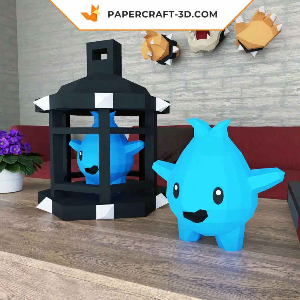 Papercraft di Lumalee Mario in origami 3D