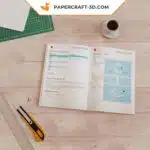 Papercraft lune et étoiles origami papier 3D DIY, weergave 6