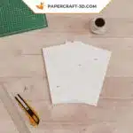 Papercraft lune et étoiles origami papier 3D DIY, weergave 7