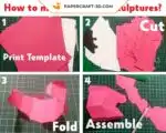 Papercraft mains tenant un cœur en origami
