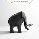 Papercraft de mamute em origami