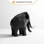 Papercraft de mamute em origami