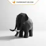 Papercraft de mamute em origami