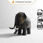 Papercraft de mamute em origami