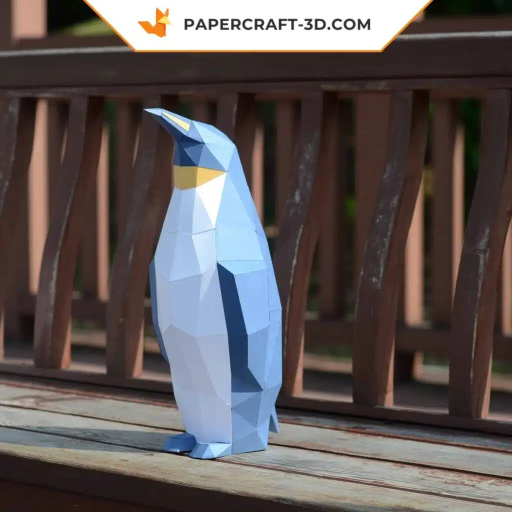 Königspinguin Papercraft in 3D-Origami