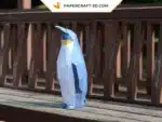 Papercraft Manchot Roi modélisation 3D en origami papier