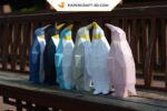 Papercraft of king penguin in 3D origami
