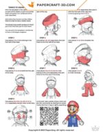 Papercraft de Mario en origami