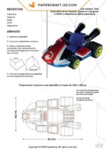 Papercraft of Mario Kart in 3D origami