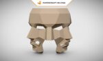 Papercraft máscara de três faces em origami 3D
