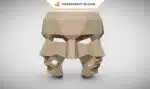 Papercraft masque à trois faces origami papier 3D, weergave 2