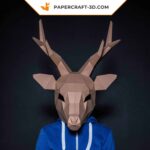 Papercraft maschera di cervo in origami