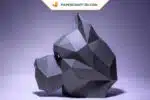 Papercraft máscara de pitbull em origami 3D