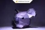 Papercraft masque de Koala en origami papier 3D à télécharger en PDF, weergave 4