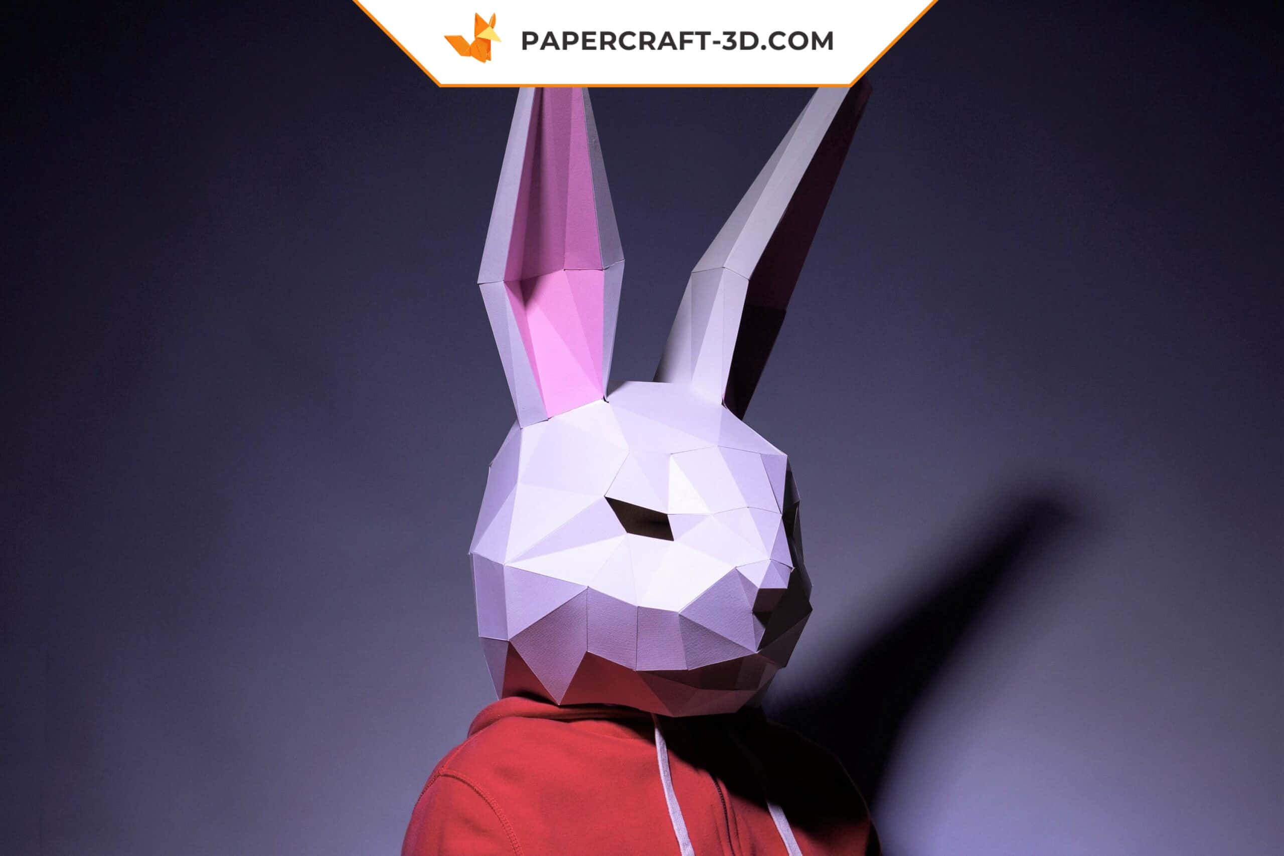 Papercraft rabbit mask in 3D origami Papercraft rabbit mask in 3D origami