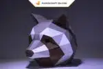 Papercraft maschera di procione in origami 3D