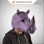 Papercraft di rinoceronte in origami 3D