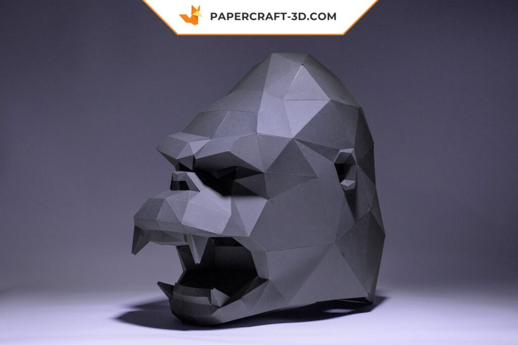 Papercraft maschera King Kong in origami