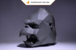 Papercraft maschera di King Kong in origami 3D
