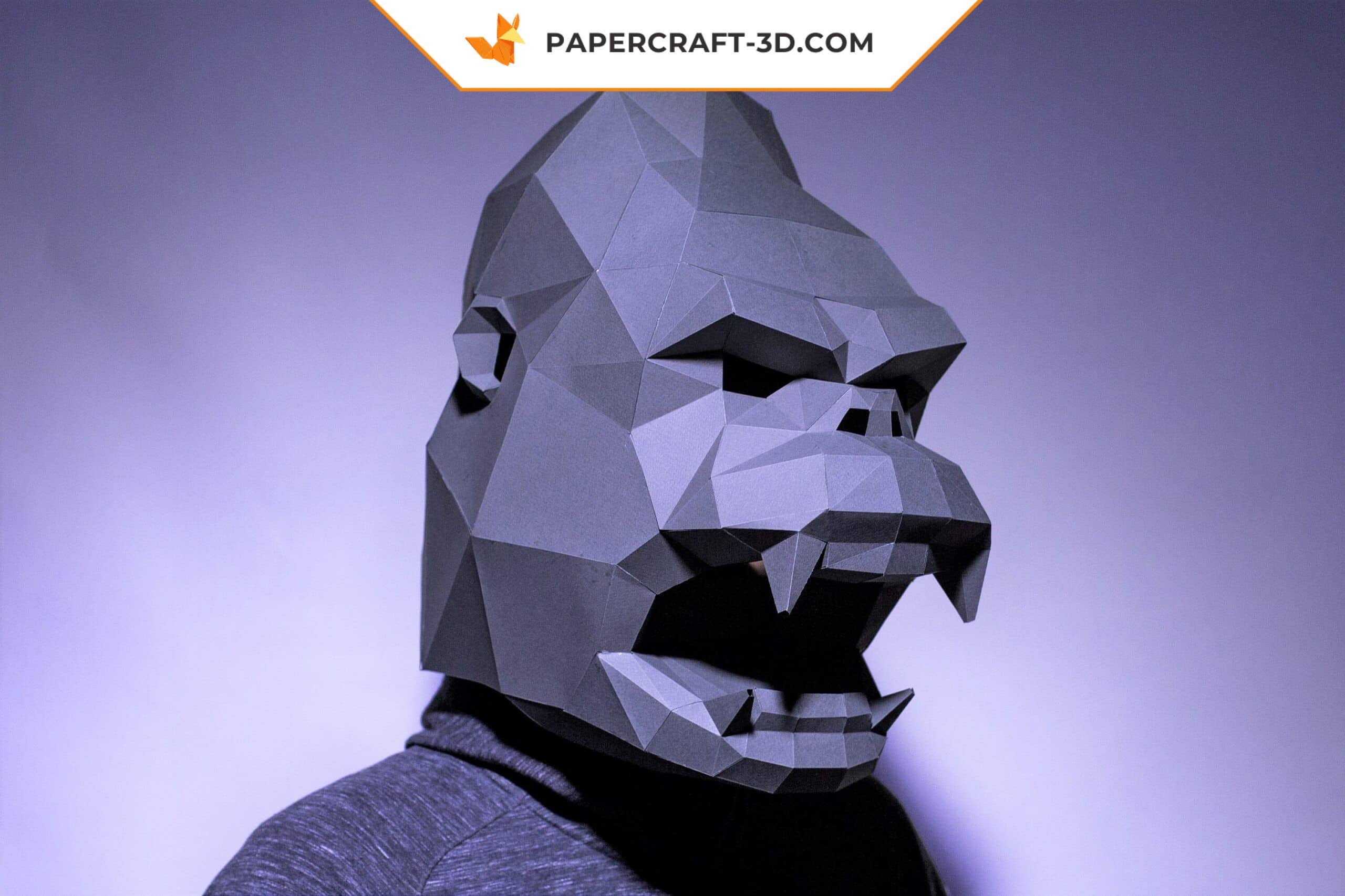 Papercraft maschera di King Kong in origami 3D Papercraft maschera di King Kong in origami 3D