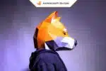 Papercraft Masque Shiba Inu en origami papier 3D à télécharger en PDF, weergave 2