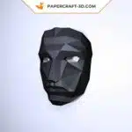 Papercraft masque Squid Game origami papier 3D, weergave 2