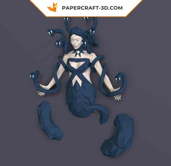 Papercraft jellyfish in 3D origami