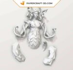 Papercraft jellyfish in 3D origami