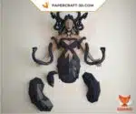 Papercraft Méduse en papier 3D origami modèle DIY, weergave 7
