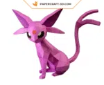 Papercraft Pokémon Espeon en origami 3D