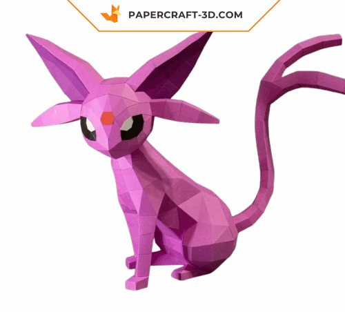 Papercraft of Espeon in 3D origami
