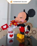 Papercraft de Mickey y Minnie en origami 3D
