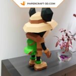 Papercraft de Mickey Safari en origami 3D