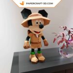 Papercraft de Mickey Safari en origami 3D