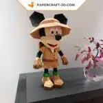 Papercraft do Mickey Safari em origami 3D