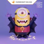Papercraft of vampire minion in 3D origami