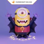 Papercraft de Minion vampire en origami 3D