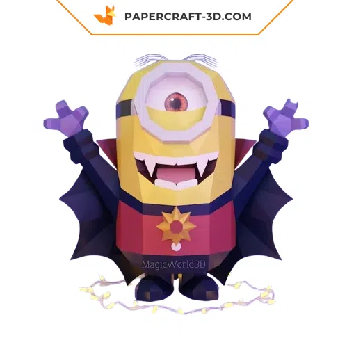Papercraft de Minion vampire en origami 3D