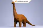 Papercraft Modèle Apatosaurus Dinosaure en Origami Papier 3D, weergave 3