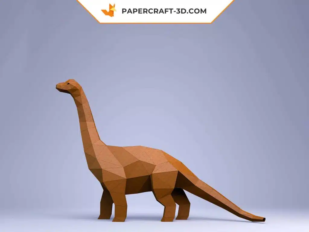 Papercraft Apatosaurus Dinosaurier als 3D-Origami