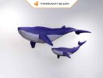 Papercraft di balena in origami 3D