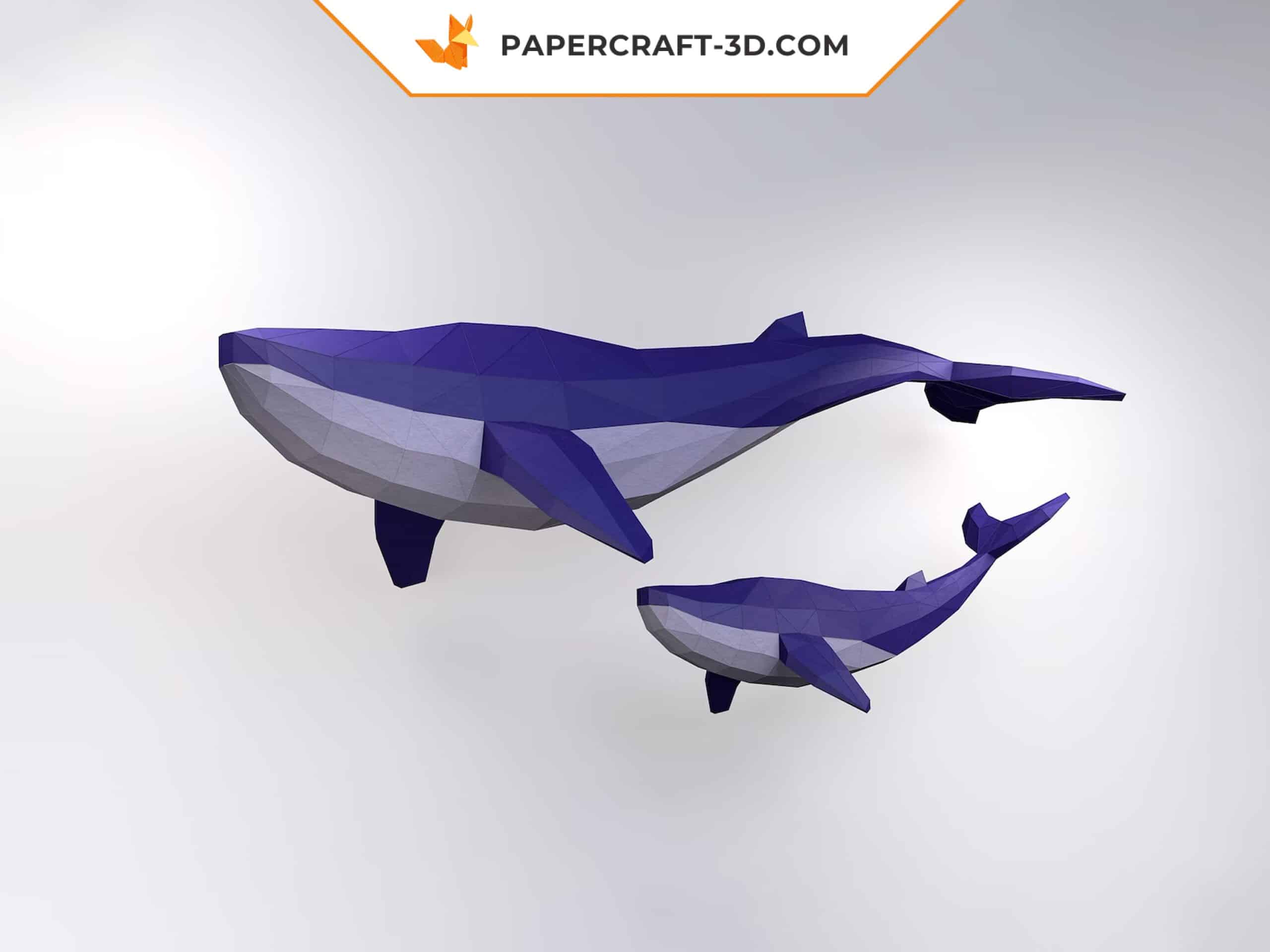 Papercraft di balena in origami 3D Papercraft di balena in origami 3D