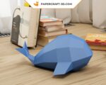Papercraft balena facile per bambini in origami 3D