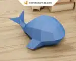 Papercraft modèle de baleine facile en origami papier 3D DIY, weergave 3